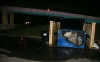 Arson dumpster fire