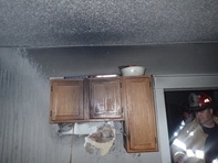 Unattended cooking fire