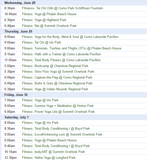 Fitness in the Parks