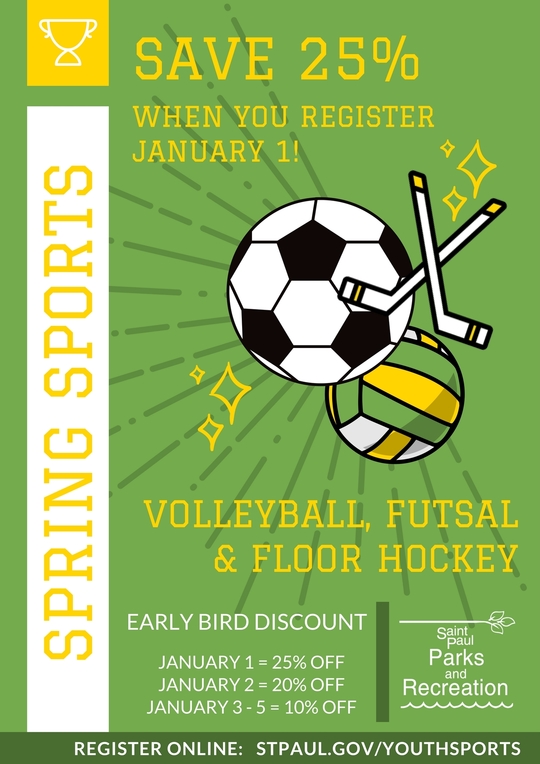 Spring Sports Registration Flyer