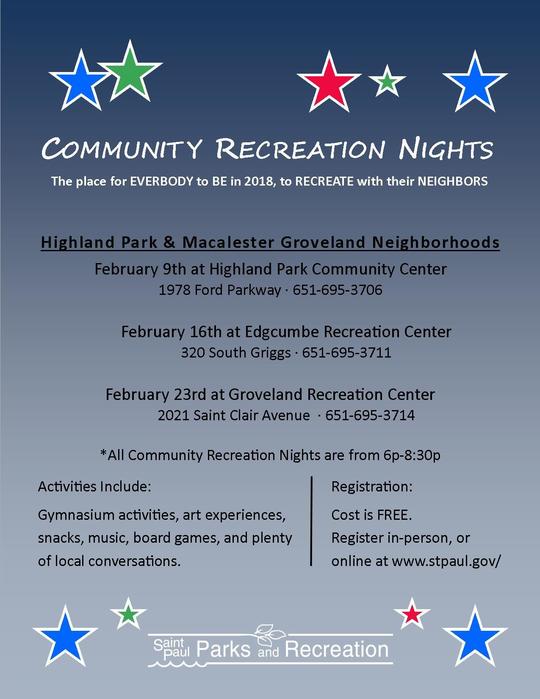 Community Recreation Nights