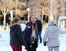 Skaters on the WinterSkate rink.