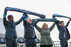 Scarf Raising at Allianz Field