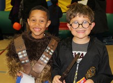 Kids at Hazel Park Halloween Party. 