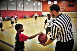 Youth basketball player and referee 
