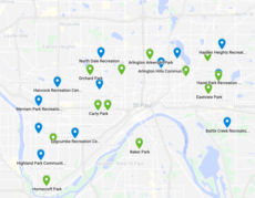 Interactive pickleball map 