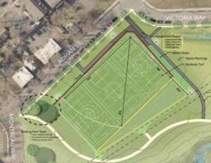 Concept image of multi-use turf field at Victoria Park 