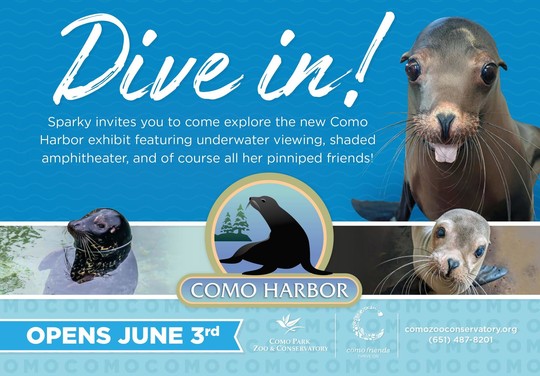 On June 3rd, 2021 at 10am, Como Park Zoo & Conservatory will hold a ribbon cutting ceremony to officially open its newest exhibit, Como Harbor,