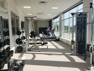 Exercise machines at the fitness center inside Frogtown Community Center.