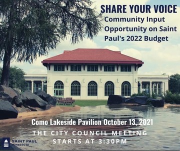Budget Priorities meeting at Como Lakeside Pavilion