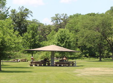 Phalen picnic shelter in the summer.
