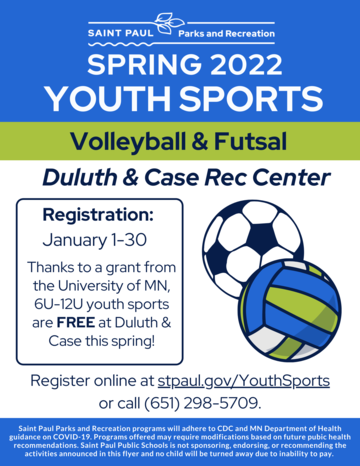 Free Spring Sports at Duluth and Case Rec