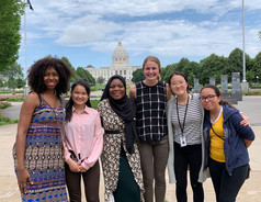 Right Track workers in front of the Capitol building