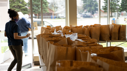 Free meal distribution at Arlington Hills Community Center