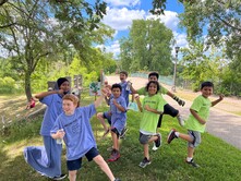 Summer camp activity_Amazing Race team selfie 