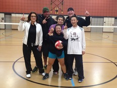 Adult volleyball champions team photo