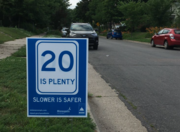 20 Is Plenty yard signs