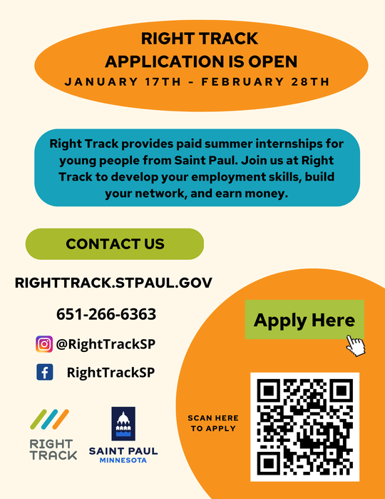 Right Track Youth Jobs Flyer