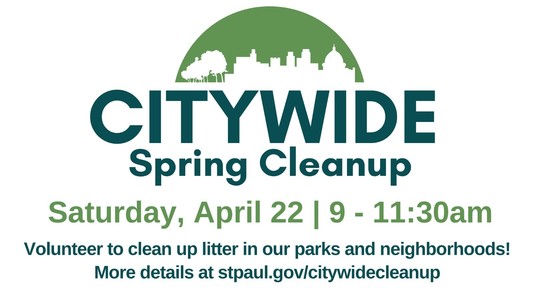 Citywide Spring Cleanup April 22 9-11:30am 