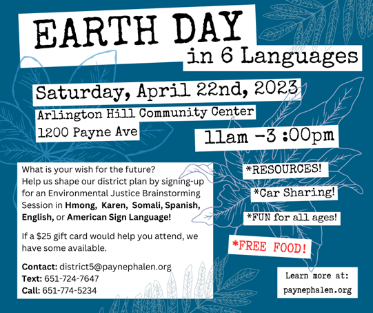 Earth Day Event in 6 Languages
