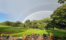 Double rainbow over Highland National Golf Course