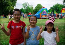 Three youth at 4th in the Park