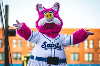 St. Paul Saints mascot Mudonna 