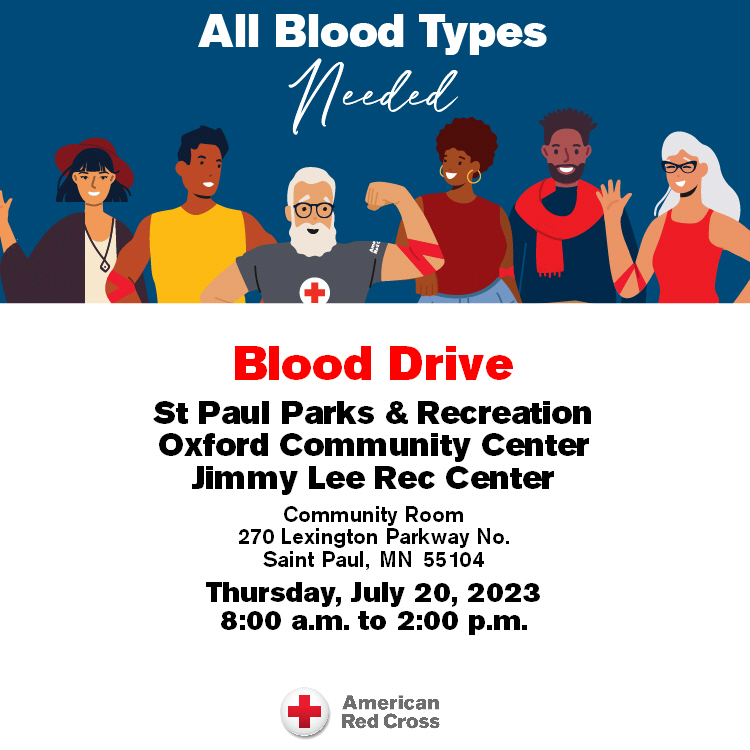 Blood Drive - July 20 at Oxford Community Center