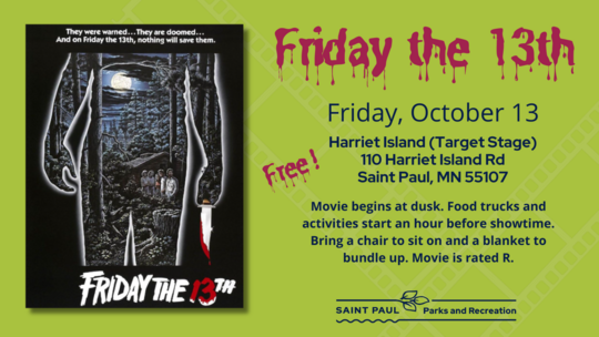 Friday the 13th Movie at Harriet Island 