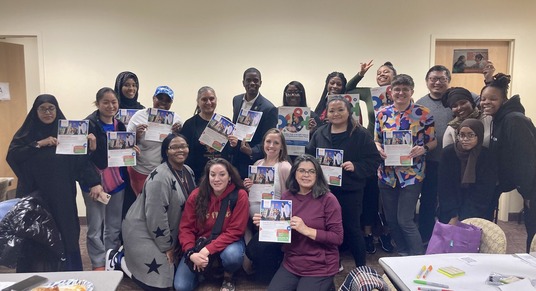 ambassadors posing with mayor carter