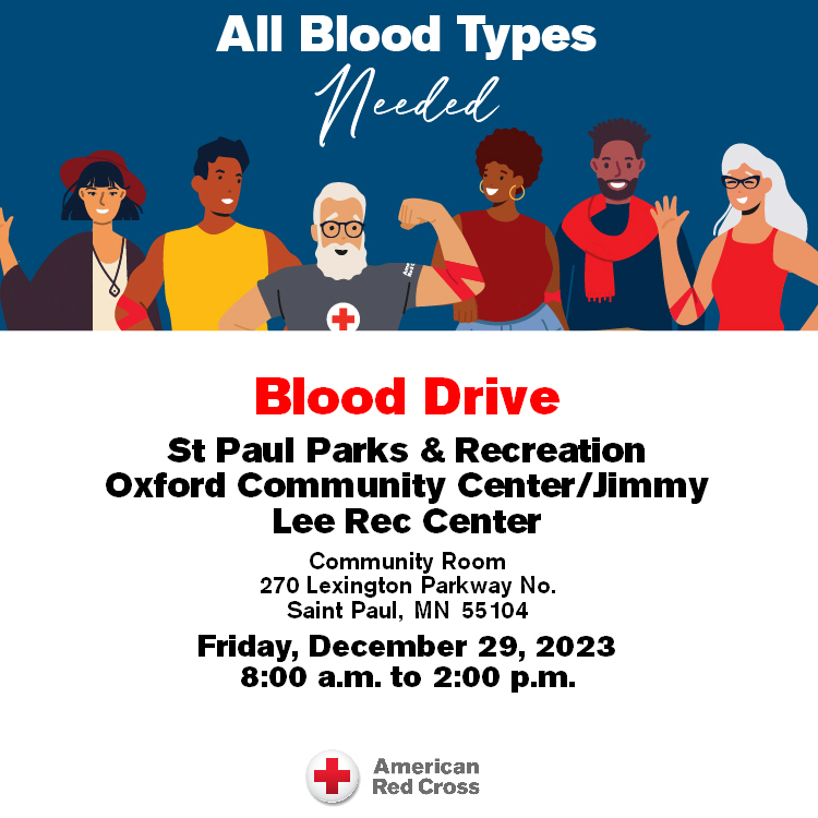 Blood Drive at Jimmy Lee/Oxford Rec Center December 29