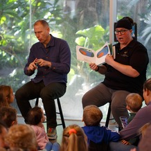 Education Coordinator reading story at Como Zoo