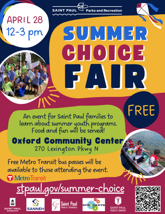 Summer Choice Fair - Oxford Community Center - April 28, 12-3pm