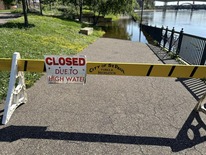 Closed due to high water barricade 