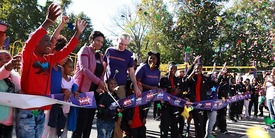 Kaboom ribbon cutting for playground 