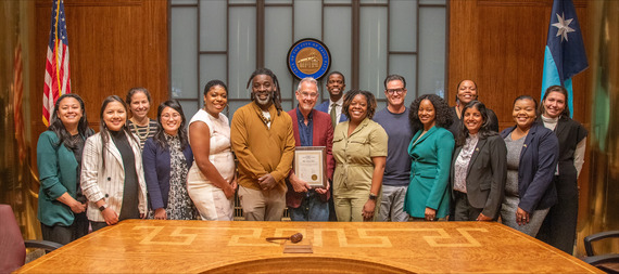 City Council with Business Award recipients