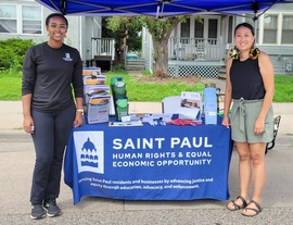 HREEO team members tabling