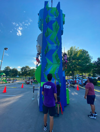 Climbing wall staff