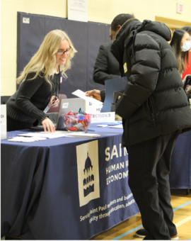 HREEO Staff tabling at 2025 supplier fair