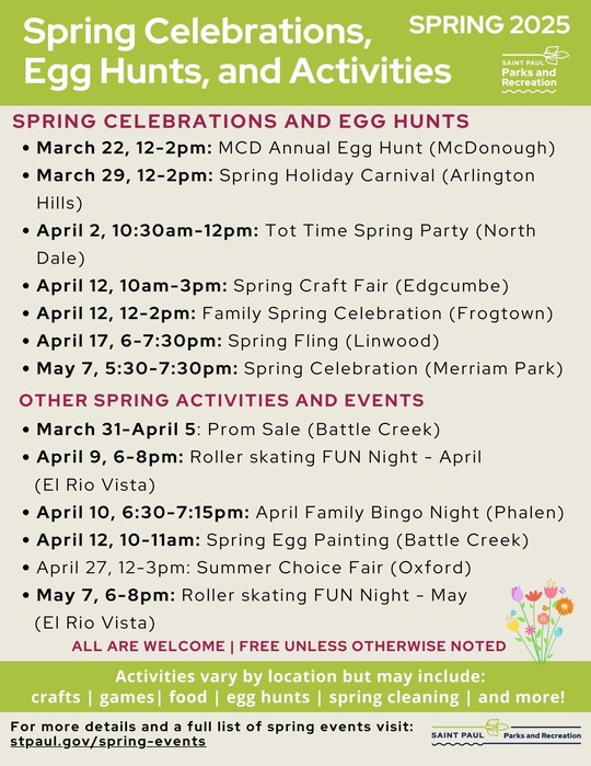 Spring events 2025 updated 3/20