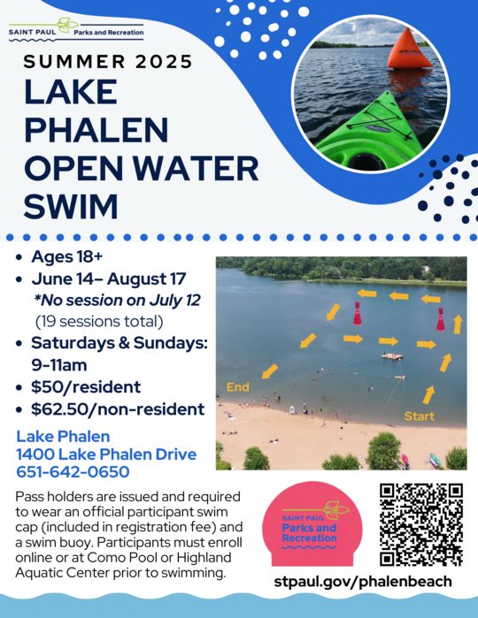 Lake Phalen Open Water Swim 2025 flyer