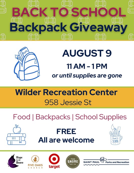Backpack giveaway