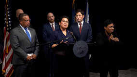 Mayor Her, Attorney General Ellison, and Mayor Frey announce coordinated legal action against the Department of Homeland Security on January 12