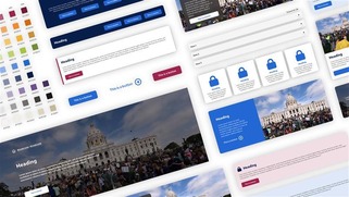 StPaul.gov 2.0 design system components collage