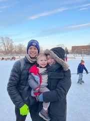 CM Coleman and her family at an ice-skating rink. 