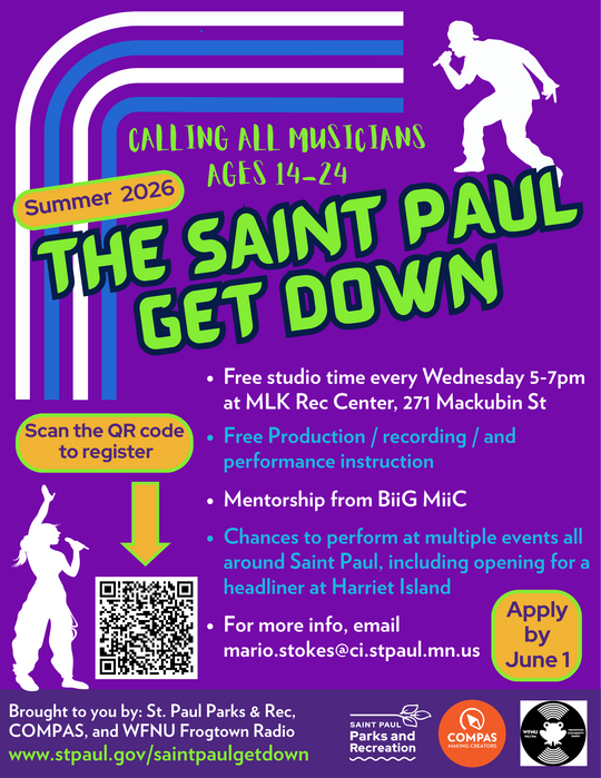 Saint Paul Get Down performers needed for Summer 2026