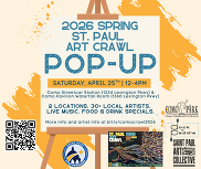 A flyer for Como's Pop-Ups for the Art Crawl.
