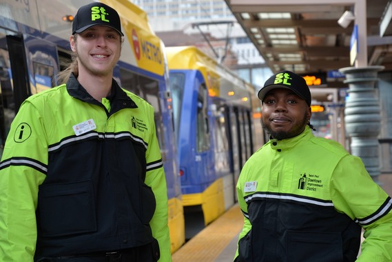 Two Metro Transit Safety Ambassadors.