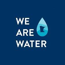 A graphic that says "We are Water"