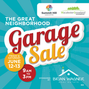 A flyer for the Great Neighborhood Garage Sale